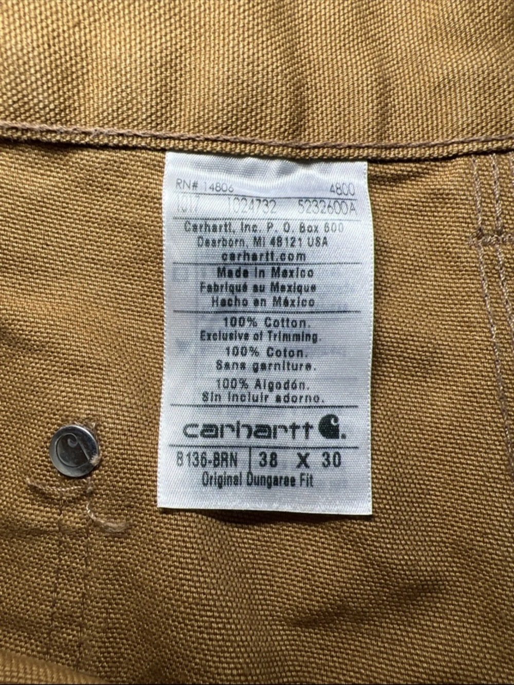 Men's Workwear Carpenter Pants in Brown - Picture 3 of 7